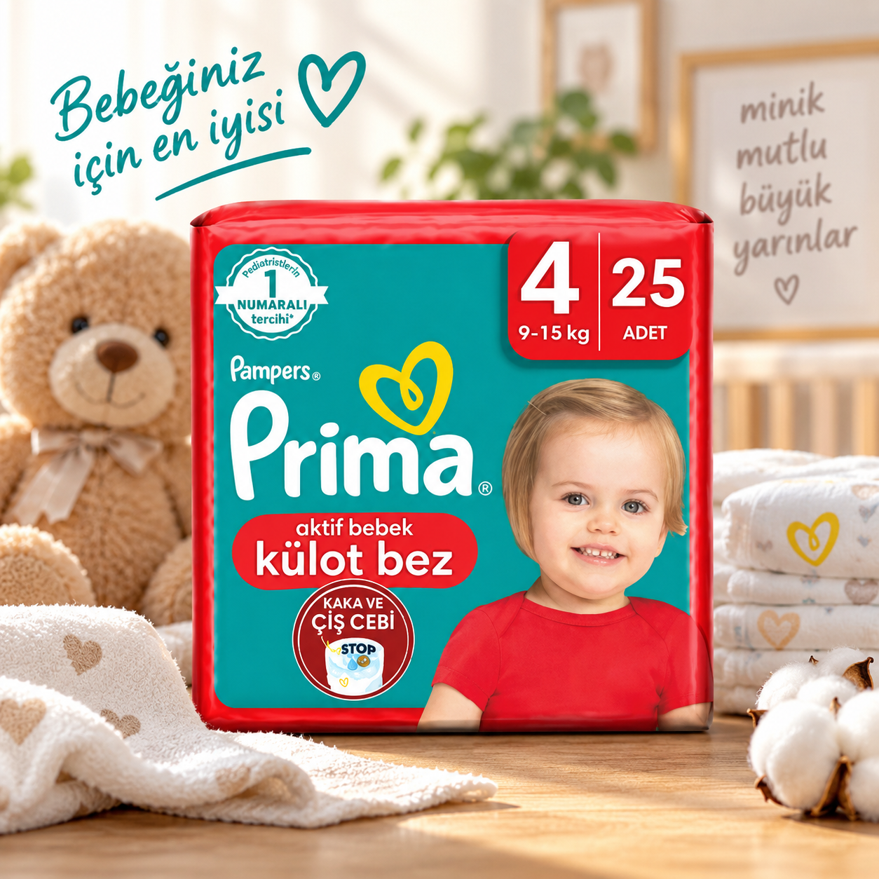 PRİMA KÜLOT BEZ 4MAXİ 9-15KG 25'Lİ  1*4