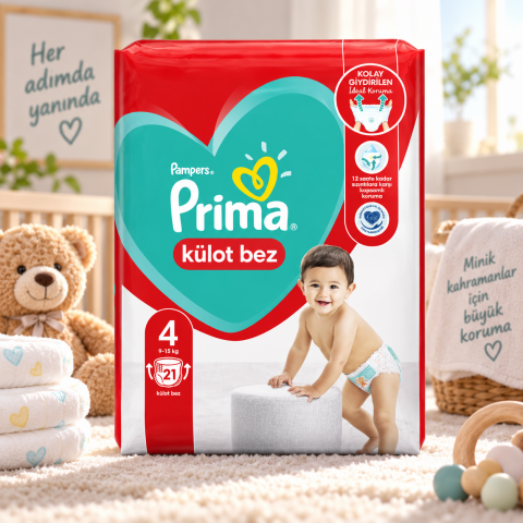 PRİMA KÜLOT BEZ 4MAXİ 9-15KG 25'Lİ  1*4