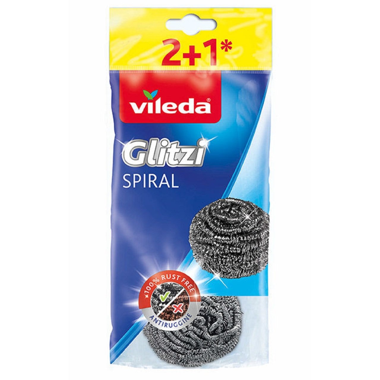 VİLEDA ÇELİK TEL 2+1'Lİ GLİTZİ SPİRAL 1*20