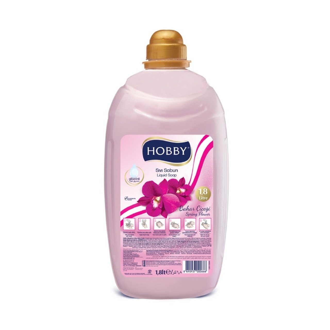 HOBBYXXXX SIVI SABUN 1,8LT BAHAR ÇİÇEĞİ KREMLİ 1*8