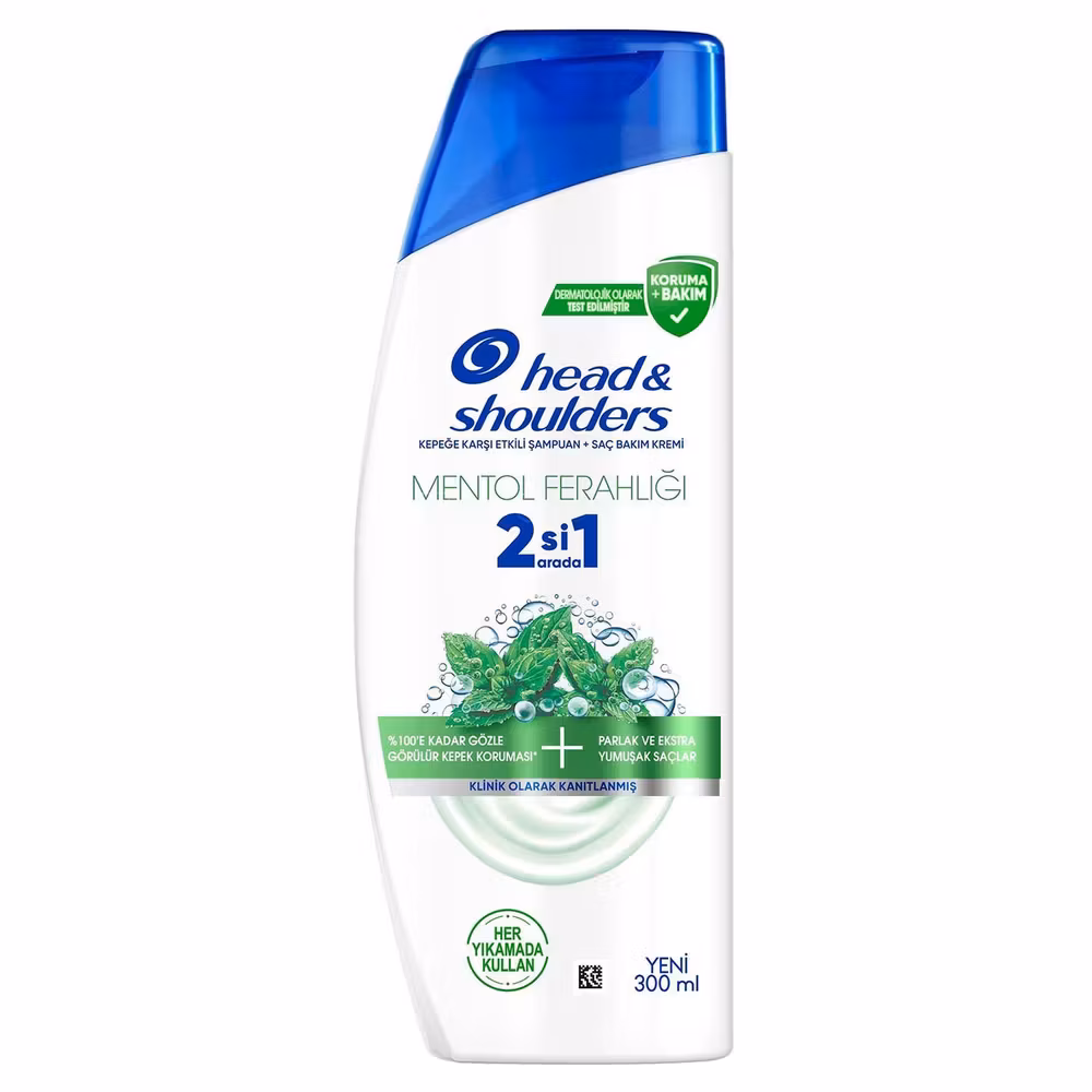 HEAD ŞAMPUAN 300ML 2/1 MENTOL FERAHLIĞI %100KEPEK KORUMA 1*6