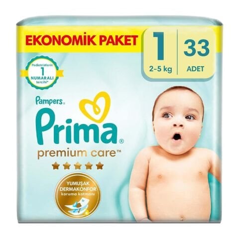 PRİMA İKİZ PREMİUM 1YENİDOĞAN 2-5KG 33'LÜ 1*4