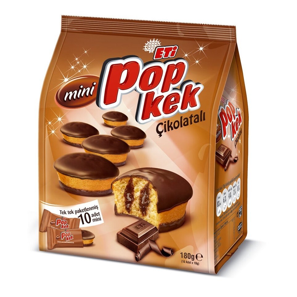 ETİ K.POPKEK 10LU MİNİ KAKAOLU 180GR 39646 1*10
