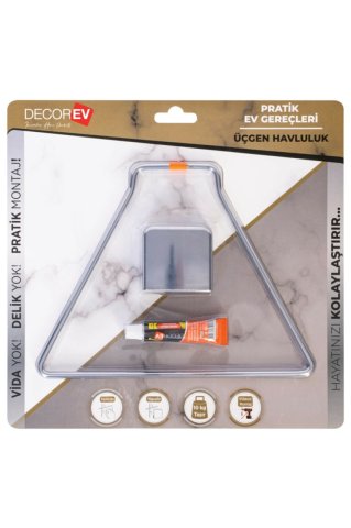 DECOREV METAL HAVLULUK ÜÇGEN KROM DC-4778 1*24