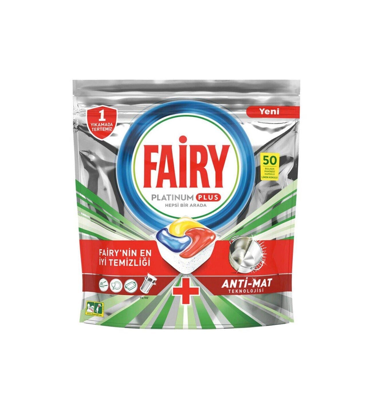 FAİRY KAPS.PLAT.PLUS 50'Lİ LİMON KIRMIZI 776G 1*4
