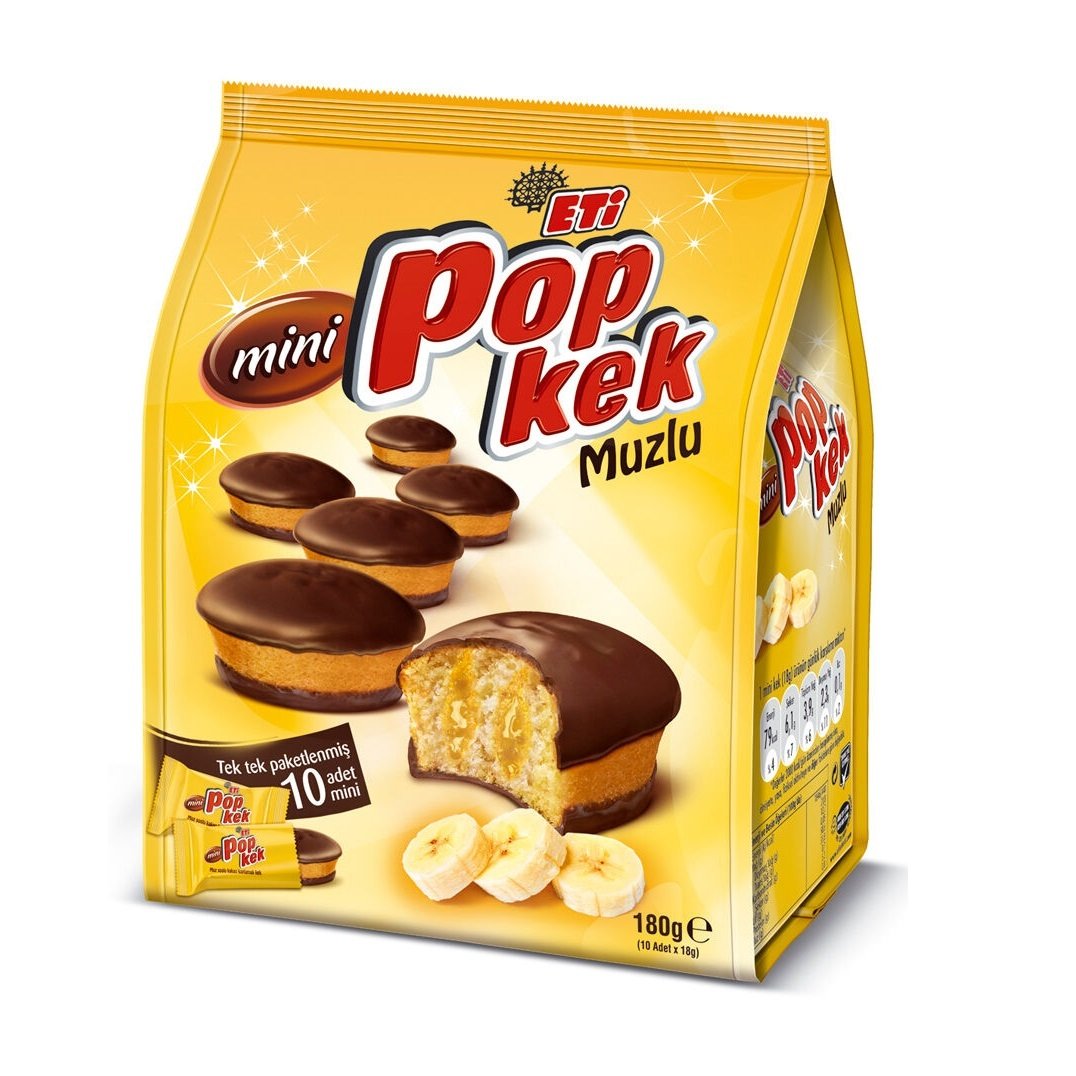 ETİ K.POPKEK 10LU MİNİ MUZLU 180GR 39647 1*10