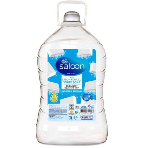 SALOON SIVI SABUN 3L BEYAZ SABUN KOKULU 1*6