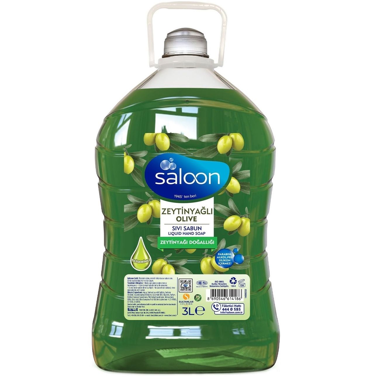SALOON SIVI SABUN 3L ZEYTİNYAĞLI 1*6