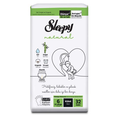 SLEEPYXXXX KÜLOT BEZ NAT.2'Lİ 6XLARGE 32'Lİ 15-25KG 1*4