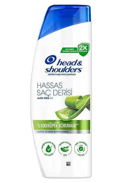 HEAD ŞAMPUAN 330ML HASSAS SAÇ DERİSİ ALOE VERA %100KEPEK KORUMA 1*6