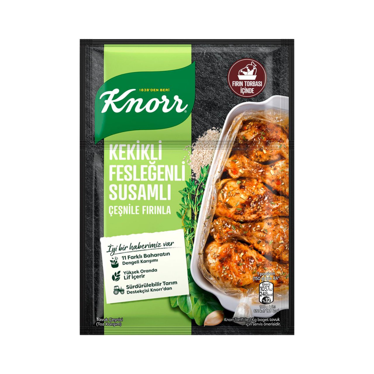 KNORR ÇEŞNİ KEKİKLİ FESLEĞENLİ SUSAMLI 29GR 1*48