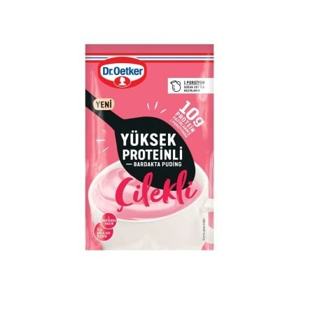 DR.OETKER.PUDİNG  BARDAKTA ÇİLEKLİ YÜKSEK PROTEİN 23G 1*12