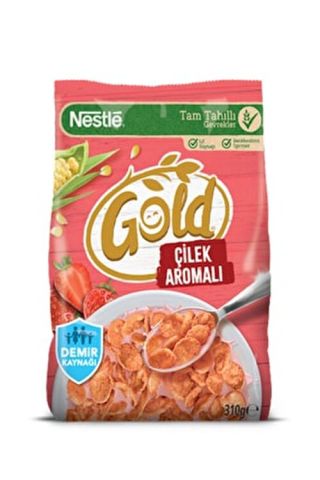 NESTLE KAHV.CORN FLAKES ÇİLEK AROMALI  310GR MISIR GEVREĞİ 1*12