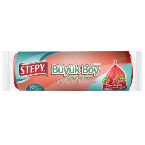 STEPY ÇÖP POŞETİ STD.BÜYÜK ÇİLEK 10'LU 65*80CM 1*50