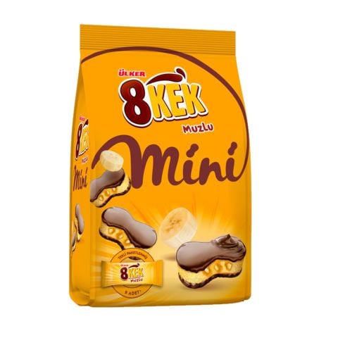 ÜLKER K.DANKEK 8KEK MİNİ MUZLU 162GR POŞET 825-09 1*10