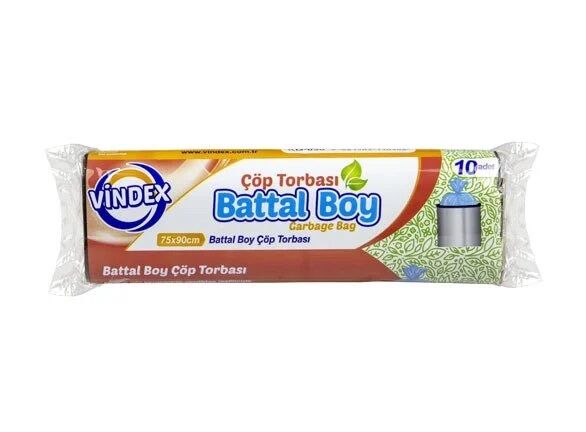 VİNDEX ÇÖP POŞETİ BATTAL BOY 10LU 75*90CM KG-030 1*20