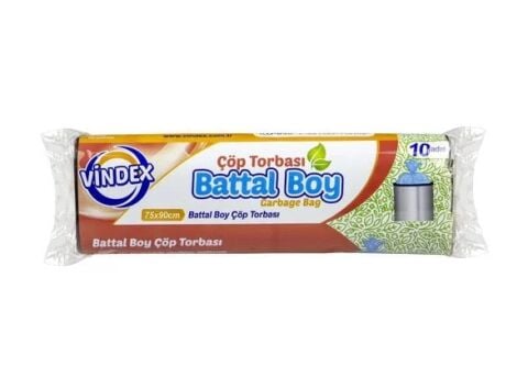 VİNDEX ÇÖP POŞETİ BATTAL BOY 10LU 75*90CM KG-030 1*20