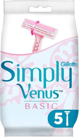 GİLLETTE VENUS2 5'Lİ 2BIÇAK SİMPLY BASİC POŞET 1*96