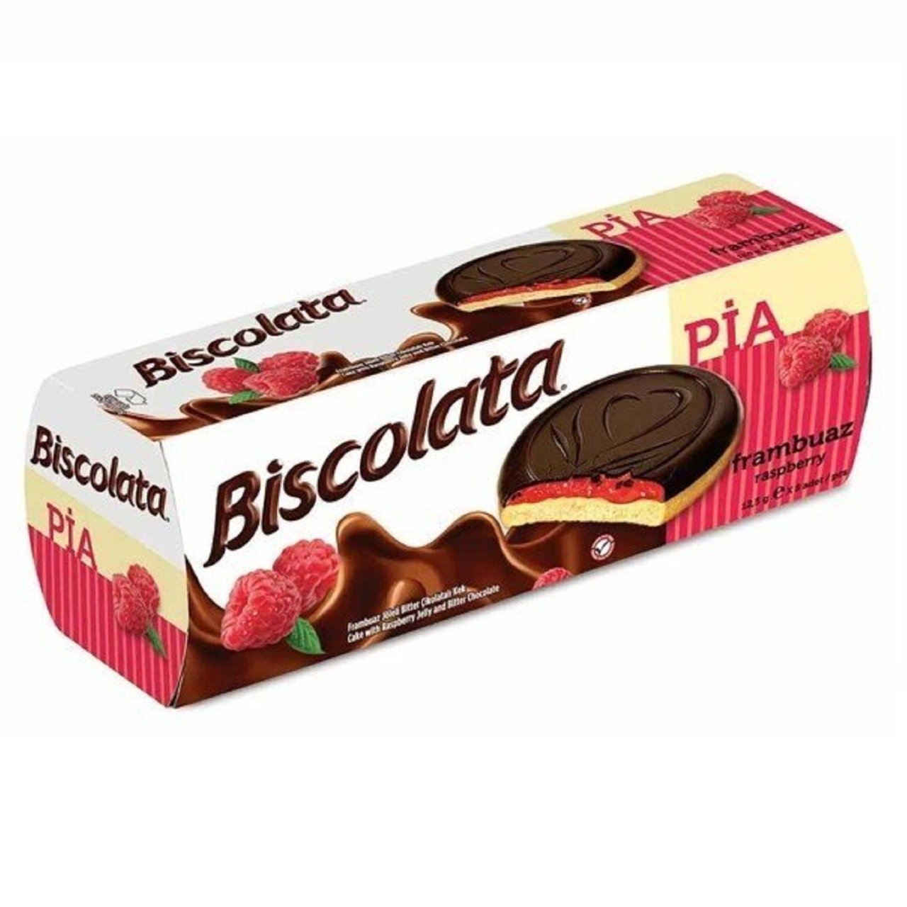 ŞÖLEN BİSCOLATA PİA 8Lİ FRAMBUAZ 100GR 5751 1*24