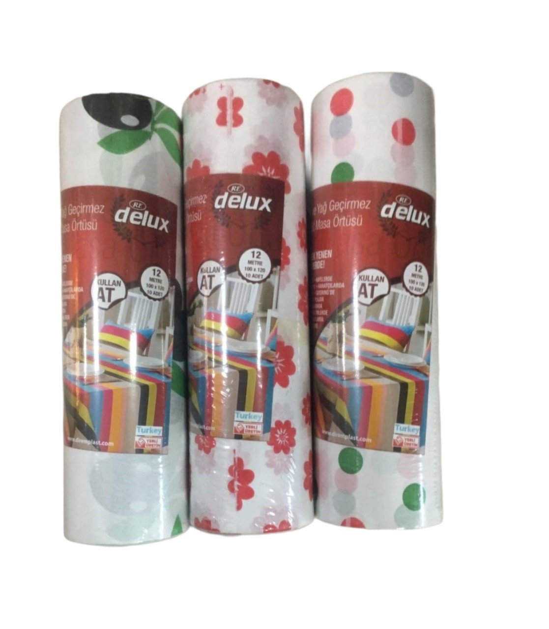 M.ÖRTÜ KAĞIT MASA 12M 10'LU 10*120CM RE DELUX 1*40