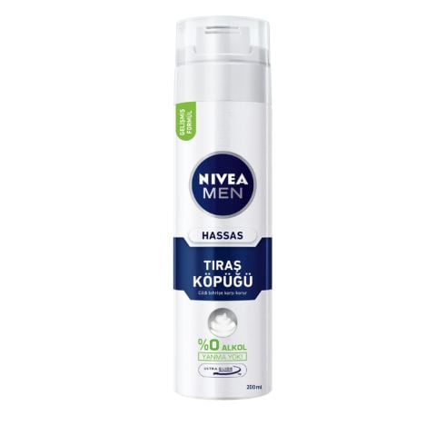 NIVEA MEN TIRAŞ KÖPÜĞÜ 200ML HASSAS 81720 1*24