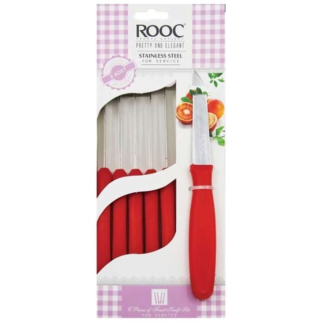 ROOC BIÇAK LAZER KESİM MEYVE BIÇAĞI 6'LI MYV-006 1*30