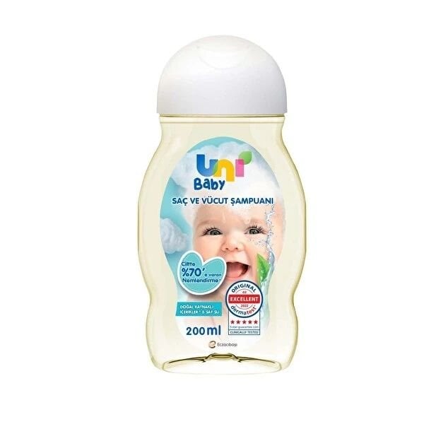 UNİ B.ŞAM.200ML SAÇ VE VÜCUT ŞAMPUANI SAF SU 1*24