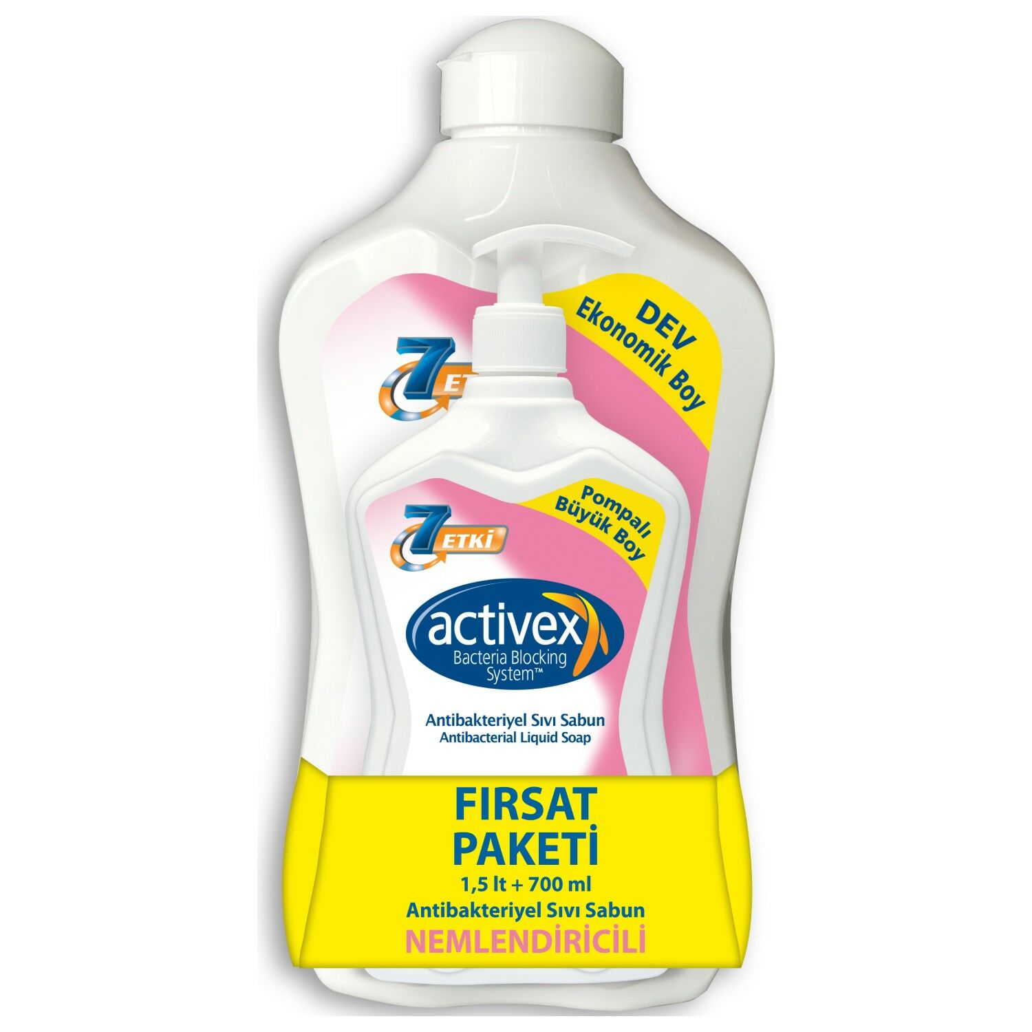 ACTİVEX SIVI SABUN 1L+700ML NEMLENDİRİCİLİ ANTİBAKTERİYEL 1*6