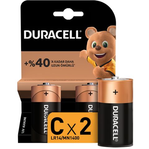 PİL DURACELL C.ORTABOY PİL 2'Lİ KART 1*10