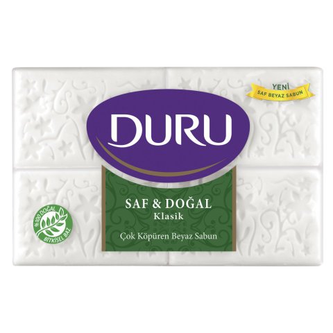 DURU SABUN 4*150GR SAF&DOĞAL KLASİK 600GR 1*15