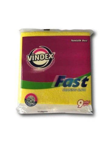 VİNDEX B.TEMİZLİK BEZİ FAST 9LU 1*24