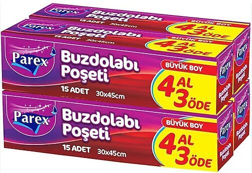 PAREX .BUZD.POŞETİ 4AL 3ÖDE BÜYÜK BOY 4*15'Lİ 1*12