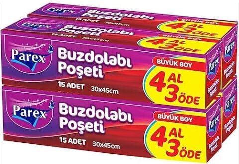 PAREX .BUZD.POŞETİ 4AL 3ÖDE BÜYÜK BOY 4*15'Lİ 1*12