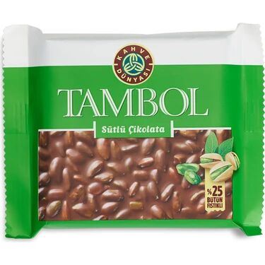 KAHVEDÜNYASI TAMBOL SÜTLÜ ANT.FISTIKLLI .77GR 1*10