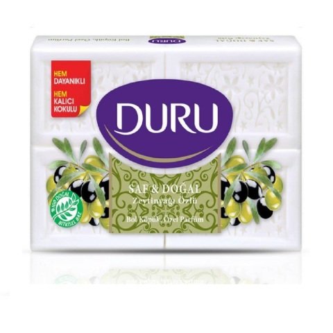 DURU SABUN 4*150GR SAF&DOĞAL Z.YAĞI ÖZLÜ 600GR 1*15