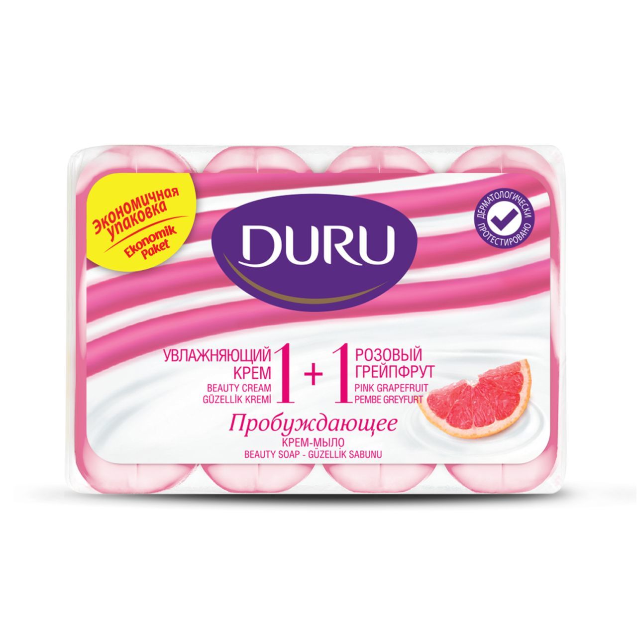 DURU SABUN 4*80G 1+1 GÜZELLİK PEMBE ////GREYFURT 1*12
