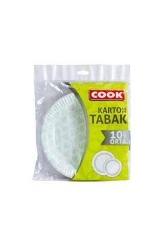 COOK  KARTON TABAK 10'LU ORTA 19CM 1*50