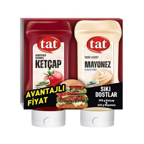 TAT KETÇAP 390G+345G MAYONEZ 2'Lİ 1*6