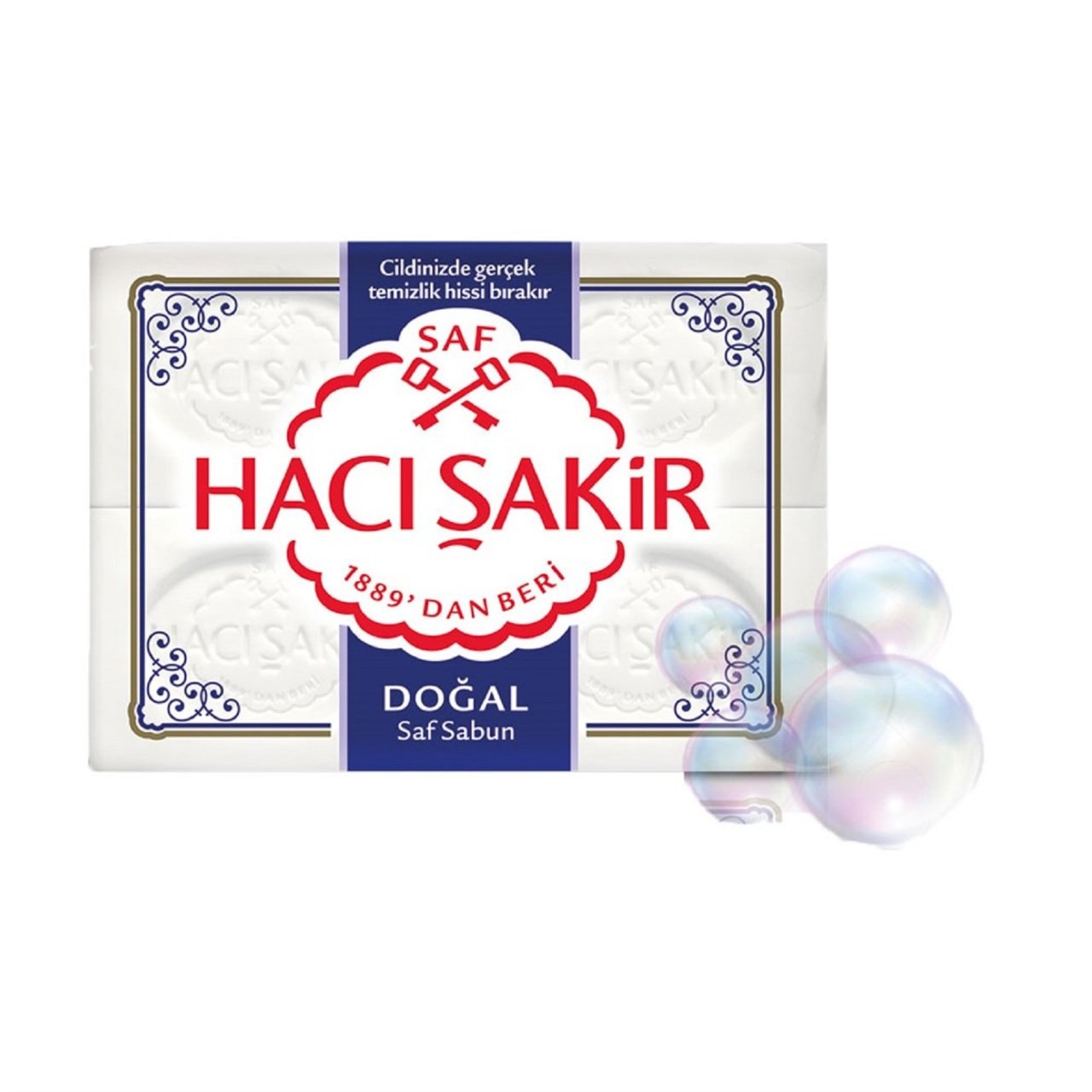 HACI ŞAKİR SABUN 4'LÜ 600G DOĞAL SABUN (4*150G) 1*15
