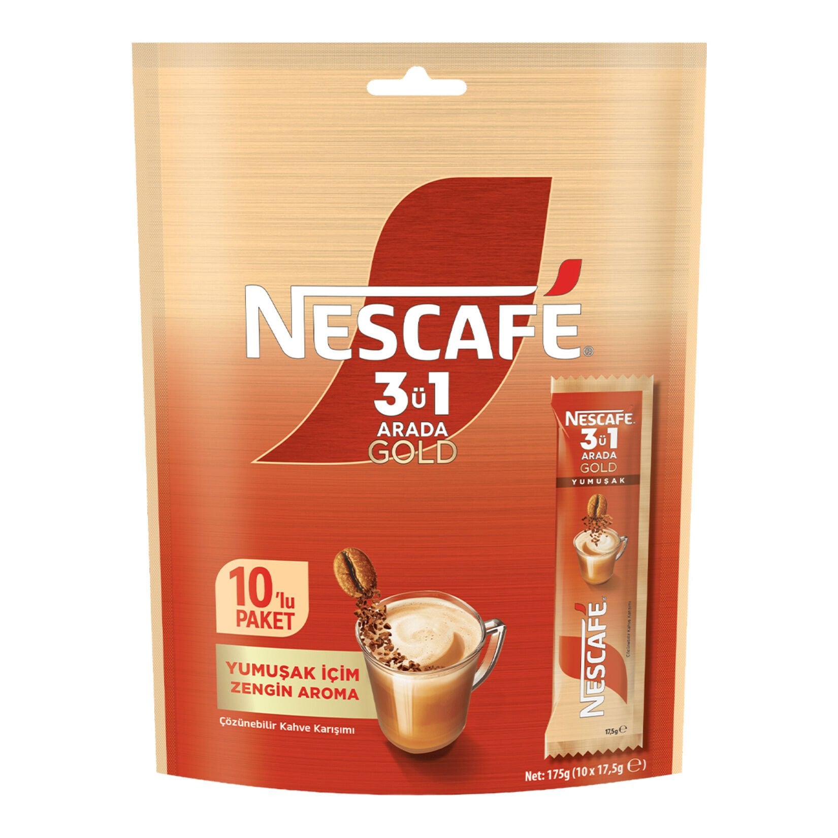 NESCAFE 10'LU GOLD 3İN1 YUMUŞAK&ZENGİN ARM.(10*17,5G) 1*20