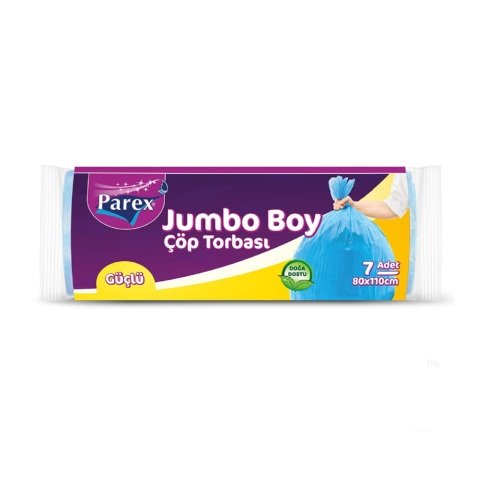 PAREX ÇÖP POŞETİ GÜÇLÜ JUMBO 7'Lİ//// 80*110CM 1*25