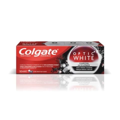 COLGATE M.OPT.BEYAZ 50ML AKTİF KÖMÜR NAZİK MİN.TEM.1*12