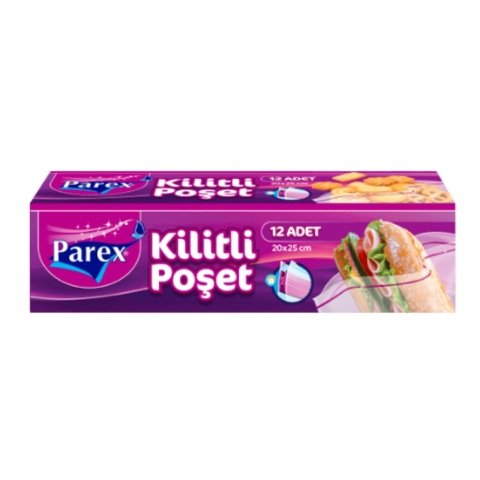 PAREX .KİLİTLİ POŞET 12'Lİ 20*25CM 1*24