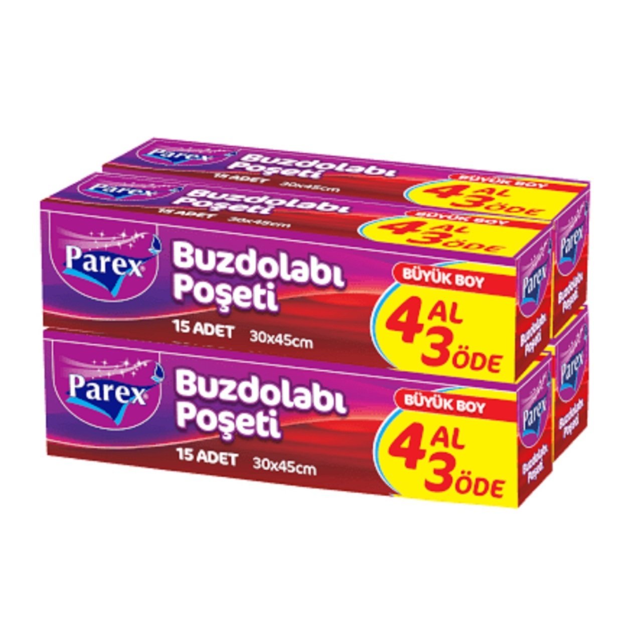 PAREX .BUZD.POŞETİ 4AL 3ÖDE BÜYÜK BOY 4*15'Lİ 1*12