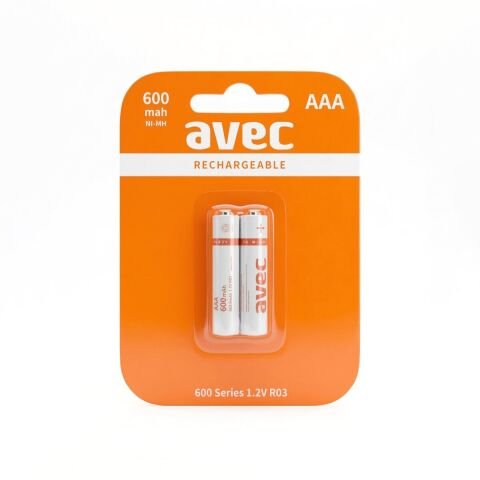 PİL AVEC İNCE PİL 2'Lİ ŞARJLI AAA 600 MAH 1*12*12