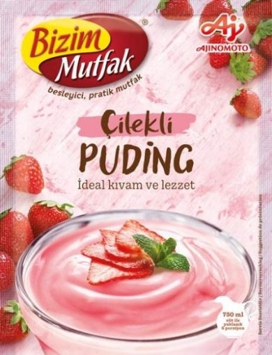 ÜLKER BİZİM PUDİNG ÇİLEKLİ 125GR 6353-04 1*12