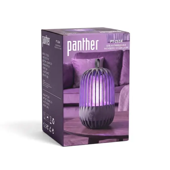 PANTHER SİNEK ÖLDÜRÜCÜ IŞIK USB ŞARJLI PT-Z614 *12