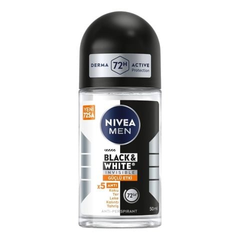 REXONA ROLL ON.MEN İNVİSİBLE 72H BLACK&WHİTE 50ML 1*6
