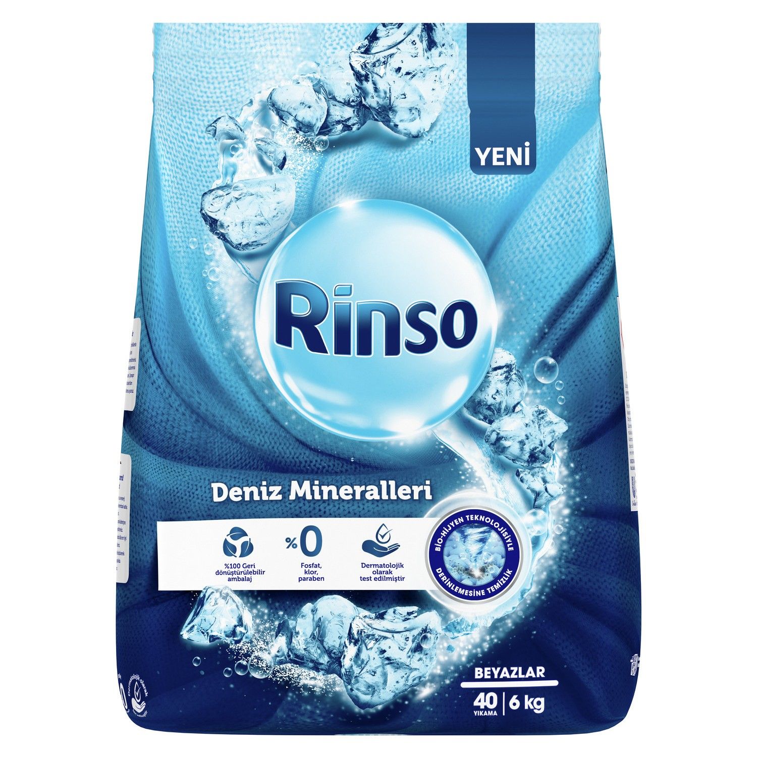 RİNSO MAT.6KG DENİZ MİNERALLERİ BEYAZLAR 1*4