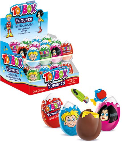 TOYBOX Ç.DRAJE YUMURTA 20GR PVC KIZ-ERKEK 6844690-7951050 1*24